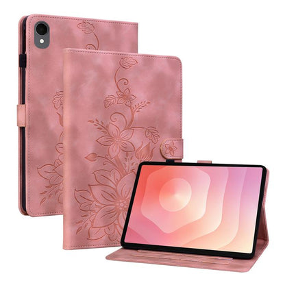 Lily Embossed Leather Tablet Case, For Samsung Galaxy Tab A11+ / A9+, For Samsung Galaxy Tab A11 / A9, For Samsung Galaxy Tab S11