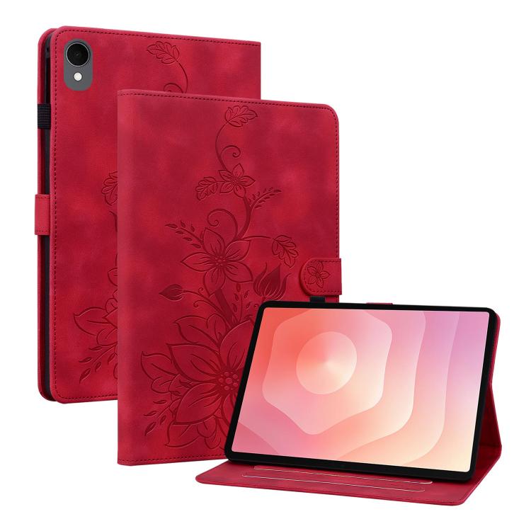 Lily Embossed Leather Tablet Case, For Samsung Galaxy Tab S11, For Samsung Galaxy Tab S9+ / S9 FE+, For Samsung Galaxy Tab S9 / S9 FE