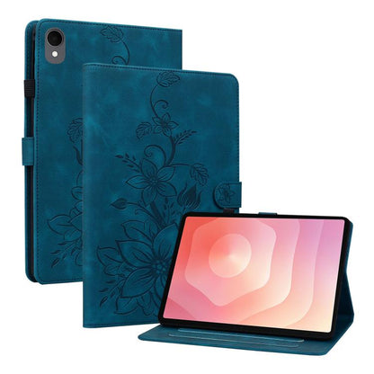 Lily Embossed Leather Tablet Case, For Samsung Galaxy Tab S11, For Samsung Galaxy Tab S9+ / S9 FE+, For Samsung Galaxy Tab S9 / S9 FE