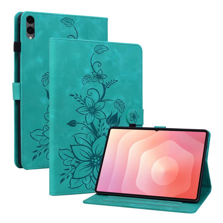 Lily Embossed Leather Tablet Case, For Galaxy Tab S12+, For Samsung Galaxy Tab A11+ / A9+, For Samsung Galaxy Tab A11 / A9