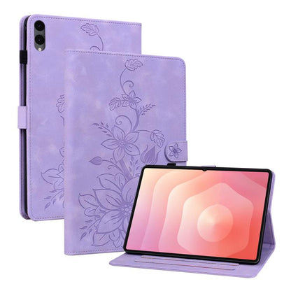 Lily Embossed Leather Tablet Case, For Galaxy Tab S12+, For Samsung Galaxy Tab A11+ / A9+, For Samsung Galaxy Tab A11 / A9
