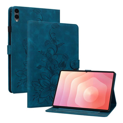 Lily Embossed Leather Tablet Case, For Galaxy Tab S12+, For Samsung Galaxy Tab A11+ / A9+, For Samsung Galaxy Tab A11 / A9
