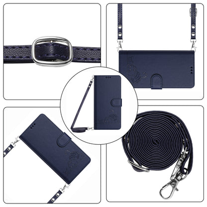 Cat Rat Embossed Pattern RFID Leather Phone Case with Lanyard, For OnePlus Nord CE4 5G, For OnePlus Nord N30 SE 5G, For OnePlus 12R 5G Global, For OnePlus 12 5G Global