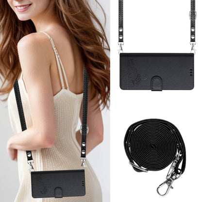 Cat Rat Embossed Pattern RFID Leather Phone Case with Lanyard, For OnePlus 11R 5G Global, For OnePlus 11, For OnePlus Nord N300, For OnePlus Ace Pro 5G