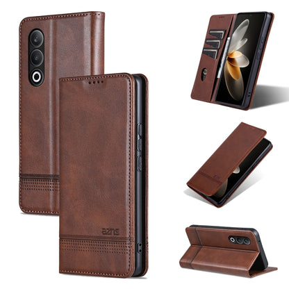AZNS Magnetic Calf Texture Flip Leather Phone Case, For OnePlus Turbo 6/Nord 6 5G, For OnePlus 15T, For OnePlus 15, For OnePlus Nord CE4