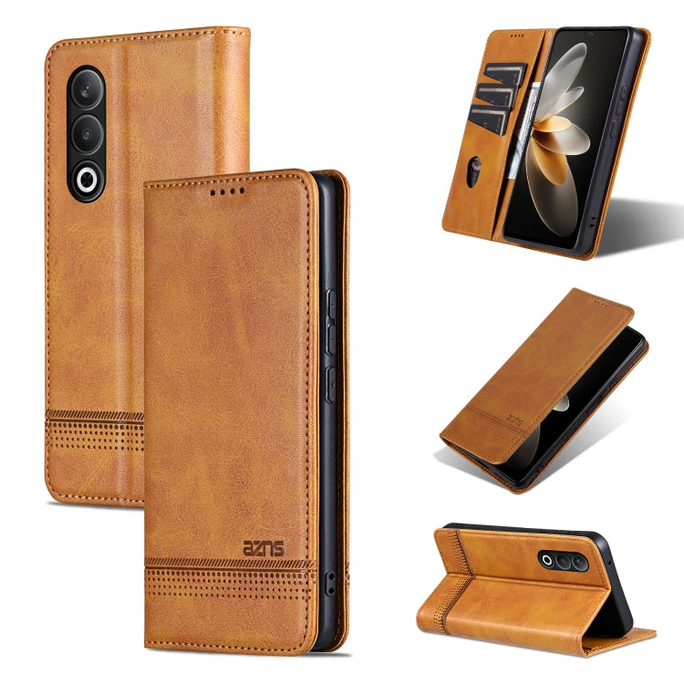 AZNS Magnetic Calf Texture Flip Leather Phone Case, For OnePlus Turbo 6/Nord 6 5G, For OnePlus 15T, For OnePlus 15, For OnePlus Nord CE4
