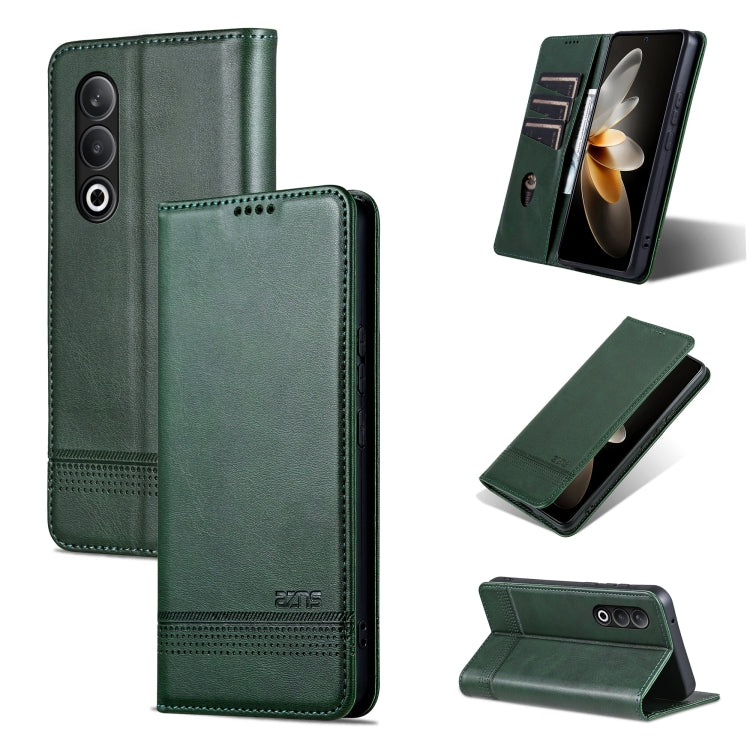 AZNS Magnetic Calf Texture Flip Leather Phone Case, For OnePlus Turbo 6/Nord 6 5G, For OnePlus 15T, For OnePlus 15, For OnePlus Nord CE4