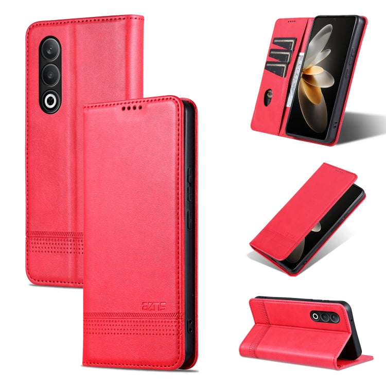 AZNS Magnetic Calf Texture Flip Leather Phone Case, For OnePlus Turbo 6/Nord 6 5G, For OnePlus 15T, For OnePlus 15, For OnePlus Nord CE4