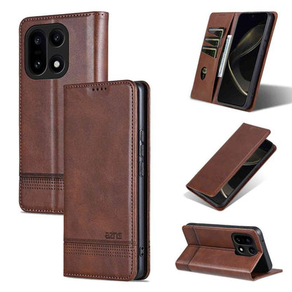 AZNS Magnetic Calf Texture Flip Leather Phone Case, For OnePlus Turbo 6/Nord 6 5G, For OnePlus 15T, For OnePlus 15, For OnePlus Nord CE4