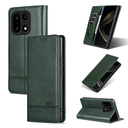 AZNS Magnetic Calf Texture Flip Leather Phone Case, For OnePlus Turbo 6/Nord 6 5G, For OnePlus 15T, For OnePlus 15, For OnePlus Nord CE4
