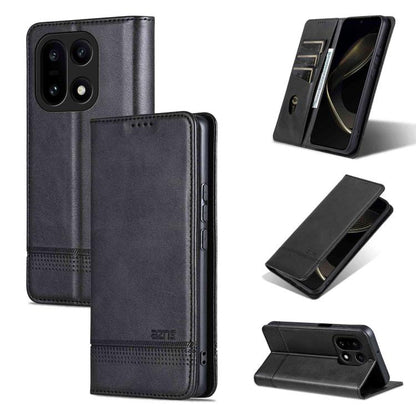 AZNS Magnetic Calf Texture Flip Leather Phone Case, For OnePlus Turbo 6/Nord 6 5G, For OnePlus 15T, For OnePlus 15, For OnePlus Nord CE4