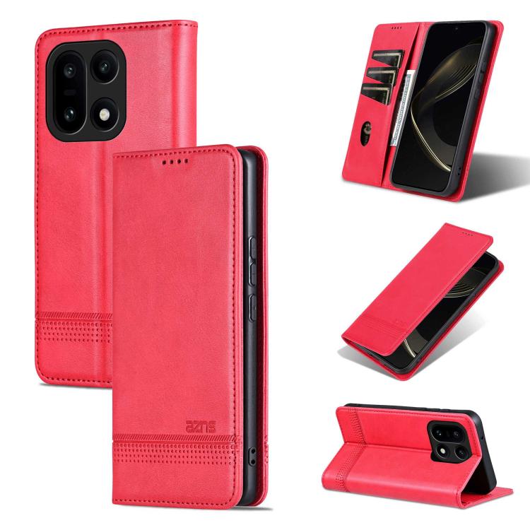 AZNS Magnetic Calf Texture Flip Leather Phone Case, For OnePlus Turbo 6/Nord 6 5G, For OnePlus 15T, For OnePlus 15, For OnePlus Nord CE4
