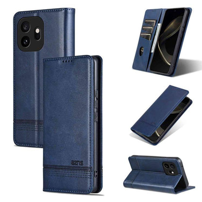 AZNS Magnetic Calf Texture Flip Leather Phone Case, For OnePlus Turbo 6/Nord 6 5G, For OnePlus 15T, For OnePlus 15, For OnePlus Nord CE4