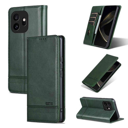 AZNS Magnetic Calf Texture Flip Leather Phone Case, For OnePlus Turbo 6/Nord 6 5G, For OnePlus 15T, For OnePlus 15, For OnePlus Nord CE4