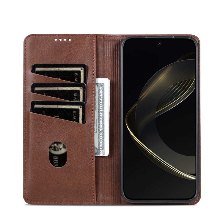 AZNS Magnetic Calf Texture Flip Leather Phone Case, For OnePlus Turbo 6/Nord 6 5G, For OnePlus 15T, For OnePlus 15, For OnePlus Nord CE4