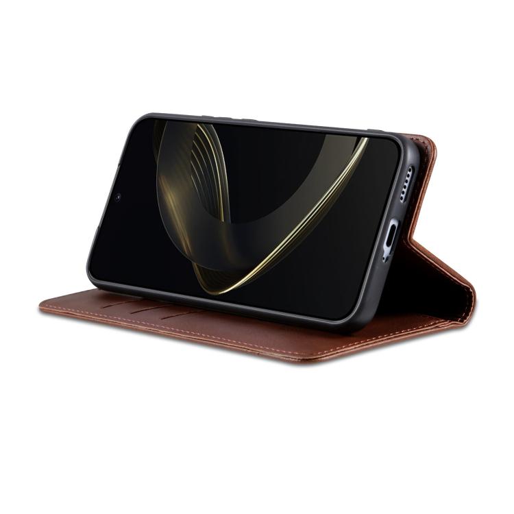 AZNS Magnetic Calf Texture Flip Leather Phone Case, For OnePlus Turbo 6/Nord 6 5G, For OnePlus 15T, For OnePlus 15, For OnePlus Nord CE4