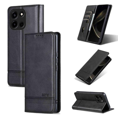 AZNS Magnetic Calf Texture Flip Leather Phone Case, For OnePlus Turbo 6/Nord 6 5G, For OnePlus 15T, For OnePlus 15, For OnePlus Nord CE4