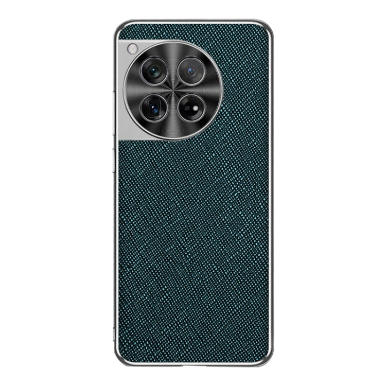 Silver Edge Cross Texture PU Leather Phone Case, For OnePlus Ace 3, For OnePlus 12, For OnePlus Ace 2 Pro, For OnePlus Ace 2, For OnePlus 11