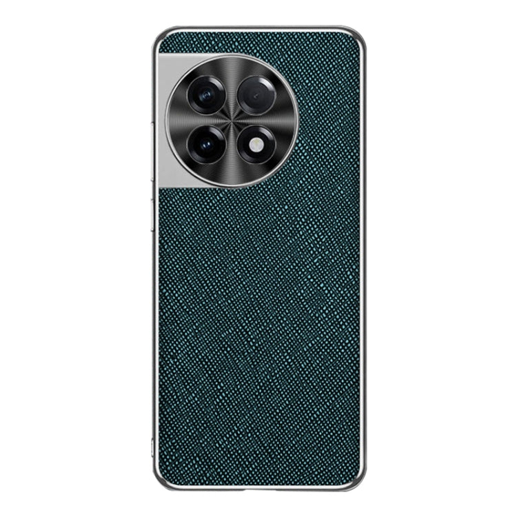 Silver Edge Cross Texture PU Leather Phone Case, For OnePlus Ace 3, For OnePlus 12, For OnePlus Ace 2 Pro, For OnePlus Ace 2, For OnePlus 11