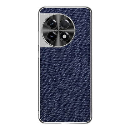 Silver Edge Cross Texture PU Leather Phone Case, For OnePlus Ace 3, For OnePlus 12, For OnePlus Ace 2 Pro, For OnePlus Ace 2, For OnePlus 11