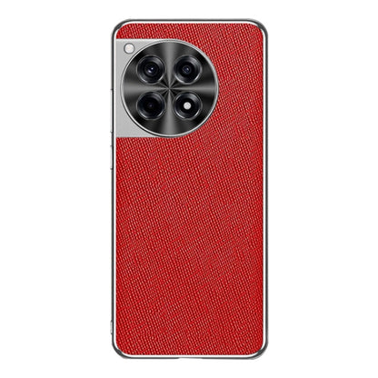 Silver Edge Cross Texture PU Leather Phone Case, For OnePlus Ace 3, For OnePlus 12, For OnePlus Ace 2 Pro, For OnePlus Ace 2, For OnePlus 11
