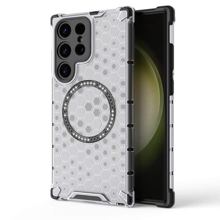 Honeycomb Magnetic Ring Shockproof Phone Case, For Samsung Galaxy S24+ 5G, For Samsung Galaxy S24 5G, For Samsung Galaxy S23 FE 5G, For Samsung Galaxy S23 Ultra 5G
