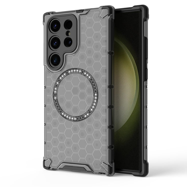 Honeycomb Magnetic Ring Shockproof Phone Case, For Samsung Galaxy S24+ 5G, For Samsung Galaxy S24 5G, For Samsung Galaxy S23 FE 5G, For Samsung Galaxy S23 Ultra 5G