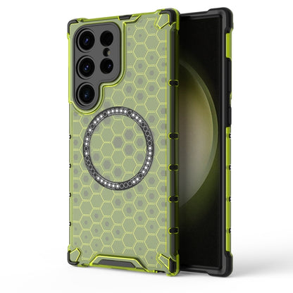 Honeycomb Magnetic Ring Shockproof Phone Case, For Samsung Galaxy S24+ 5G, For Samsung Galaxy S24 5G, For Samsung Galaxy S23 FE 5G, For Samsung Galaxy S23 Ultra 5G