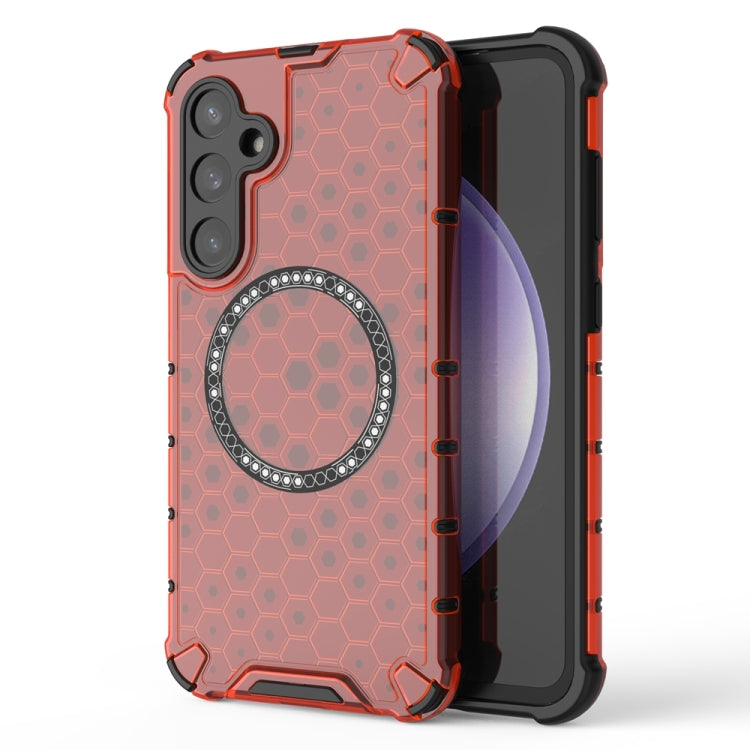 Honeycomb Magnetic Ring Shockproof Phone Case, For Samsung Galaxy S24+ 5G, For Samsung Galaxy S24 5G, For Samsung Galaxy S23 FE 5G, For Samsung Galaxy S23 Ultra 5G