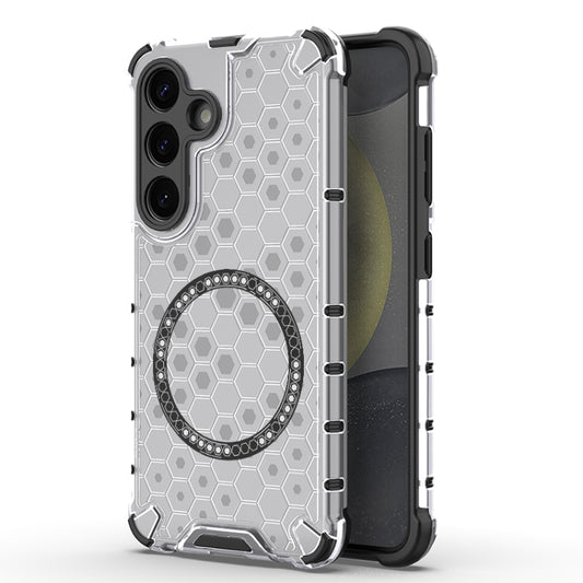 Honeycomb Magnetic Ring Shockproof Phone Case, For Samsung Galaxy S25 5G, For Samsung Galaxy S25+ 5G, For Samsung Galaxy S25 Ultra 5G, For Samsung Galaxy S24 Ultra 5G