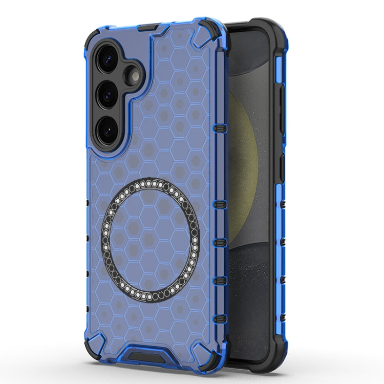 Honeycomb Magnetic Ring Shockproof Phone Case, For Samsung Galaxy S25 5G, For Samsung Galaxy S25+ 5G, For Samsung Galaxy S25 Ultra 5G, For Samsung Galaxy S24 Ultra 5G