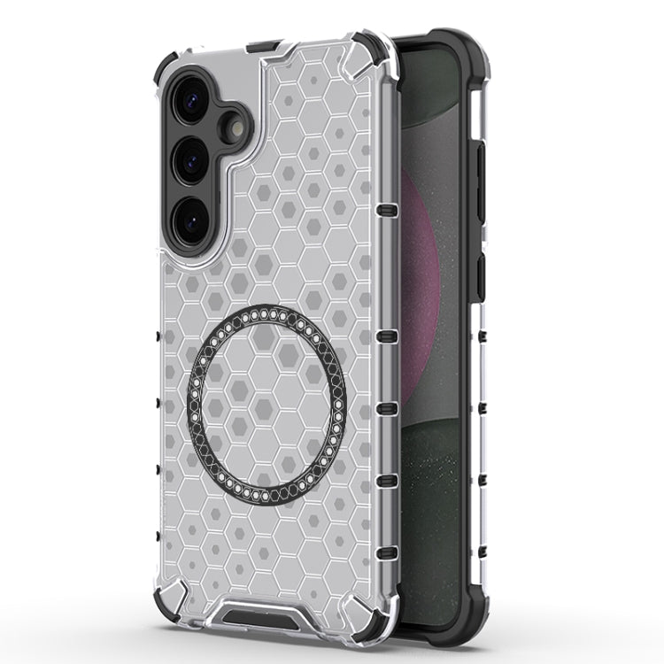 Honeycomb Magnetic Ring Shockproof Phone Case, For Samsung Galaxy S25 5G, For Samsung Galaxy S25+ 5G, For Samsung Galaxy S25 Ultra 5G, For Samsung Galaxy S24 Ultra 5G