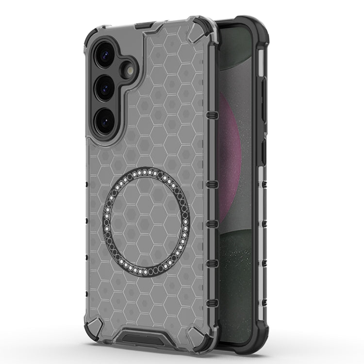Honeycomb Magnetic Ring Shockproof Phone Case, For Samsung Galaxy S25 5G, For Samsung Galaxy S25+ 5G, For Samsung Galaxy S25 Ultra 5G, For Samsung Galaxy S24 Ultra 5G