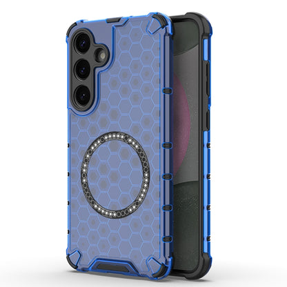 Honeycomb Magnetic Ring Shockproof Phone Case, For Samsung Galaxy S25 5G, For Samsung Galaxy S25+ 5G, For Samsung Galaxy S25 Ultra 5G, For Samsung Galaxy S24 Ultra 5G