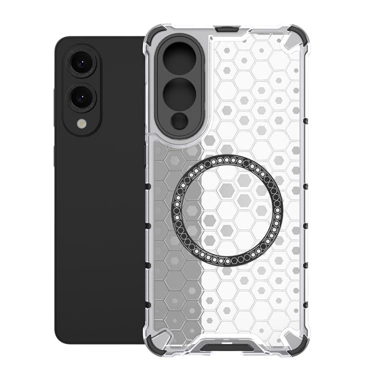 Honeycomb Magnetic Ring Shockproof Phone Case, For Samsung Galaxy S26+ 5G, For Samsung Galaxy S26 Ultra 5G, For Samsung Galaxy S26 5G, For Samsung Galaxy S25 Edge 5G