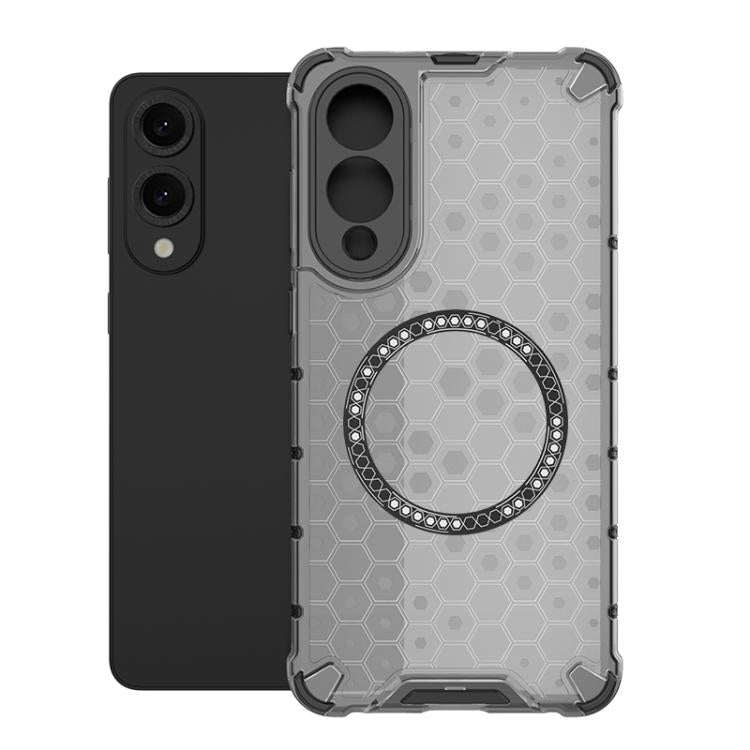 Honeycomb Magnetic Ring Shockproof Phone Case, For Samsung Galaxy S26+ 5G, For Samsung Galaxy S26 Ultra 5G, For Samsung Galaxy S26 5G, For Samsung Galaxy S25 Edge 5G