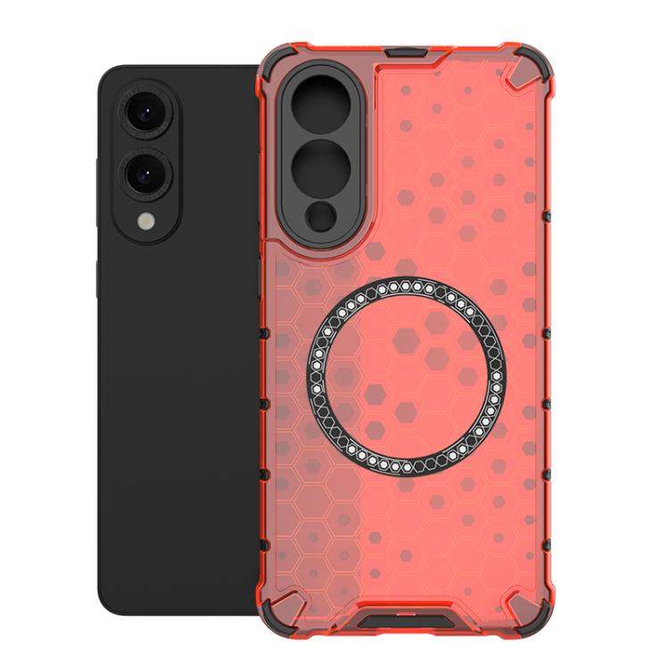 Honeycomb Magnetic Ring Shockproof Phone Case, For Samsung Galaxy S26+ 5G, For Samsung Galaxy S26 Ultra 5G, For Samsung Galaxy S26 5G, For Samsung Galaxy S25 Edge 5G