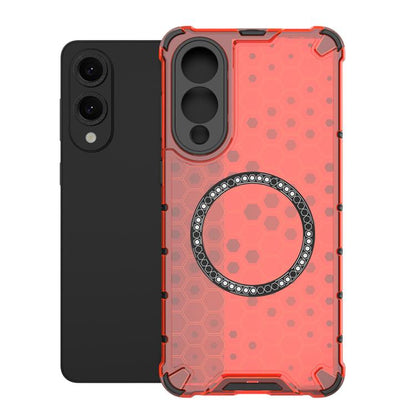Honeycomb Magnetic Ring Shockproof Phone Case, For Samsung Galaxy S26+ 5G, For Samsung Galaxy S26 Ultra 5G, For Samsung Galaxy S26 5G, For Samsung Galaxy S25 Edge 5G