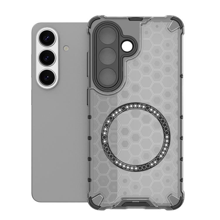 Honeycomb Magnetic Ring Shockproof Phone Case, For Samsung Galaxy S26+ 5G, For Samsung Galaxy S26 Ultra 5G, For Samsung Galaxy S26 5G, For Samsung Galaxy S25 Edge 5G