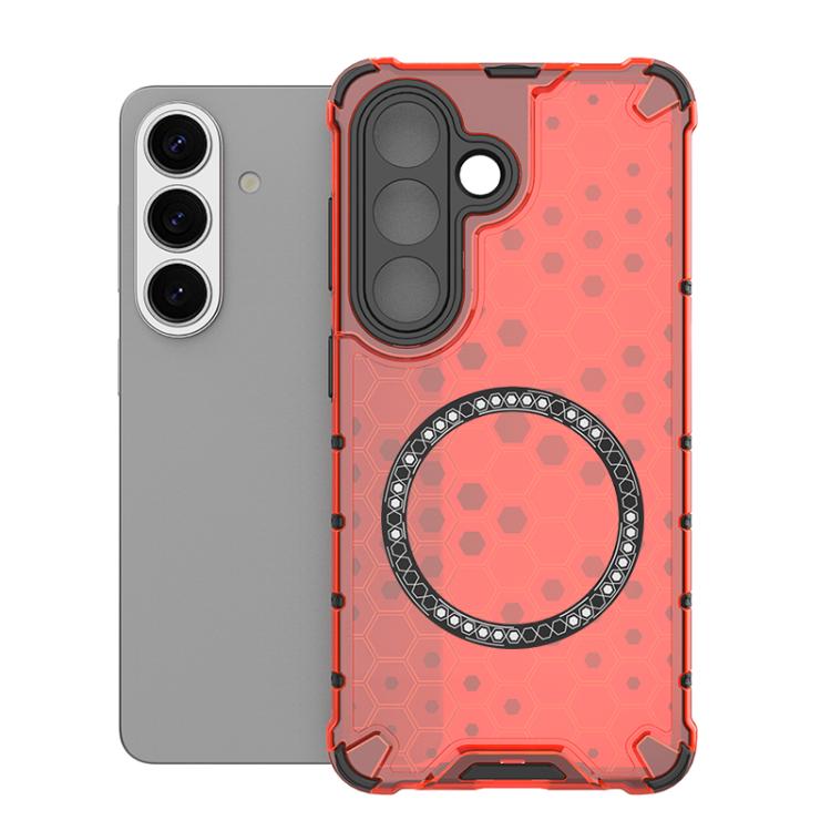 Honeycomb Magnetic Ring Shockproof Phone Case, For Samsung Galaxy S26+ 5G, For Samsung Galaxy S26 Ultra 5G, For Samsung Galaxy S26 5G, For Samsung Galaxy S25 Edge 5G