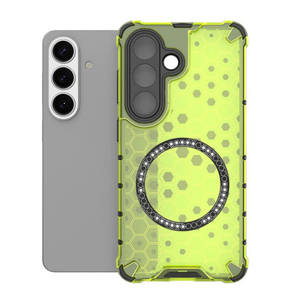 Honeycomb Magnetic Ring Shockproof Phone Case, For Samsung Galaxy S26+ 5G, For Samsung Galaxy S26 Ultra 5G, For Samsung Galaxy S26 5G, For Samsung Galaxy S25 Edge 5G
