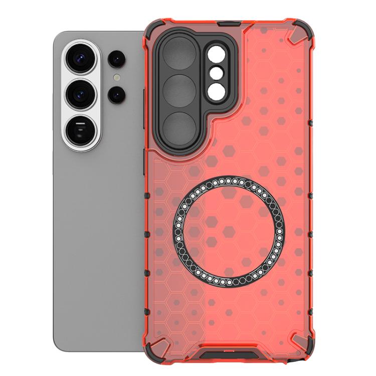 Honeycomb Magnetic Ring Shockproof Phone Case, For Samsung Galaxy S26+ 5G, For Samsung Galaxy S26 Ultra 5G, For Samsung Galaxy S26 5G, For Samsung Galaxy S25 Edge 5G