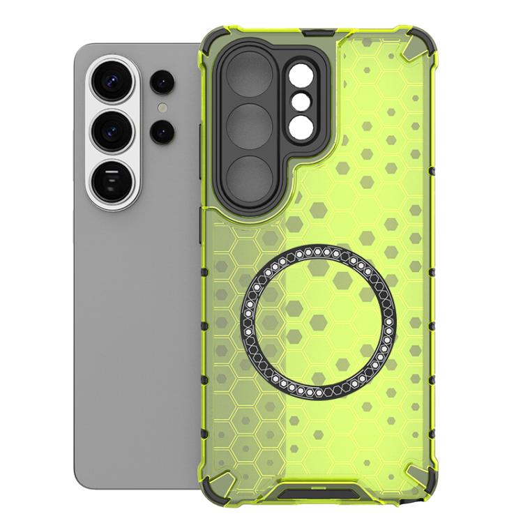 Honeycomb Magnetic Ring Shockproof Phone Case, For Samsung Galaxy S26+ 5G, For Samsung Galaxy S26 Ultra 5G, For Samsung Galaxy S26 5G, For Samsung Galaxy S25 Edge 5G