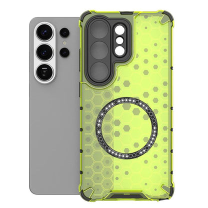 Honeycomb Magnetic Ring Shockproof Phone Case, For Samsung Galaxy S26+ 5G, For Samsung Galaxy S26 Ultra 5G, For Samsung Galaxy S26 5G, For Samsung Galaxy S25 Edge 5G
