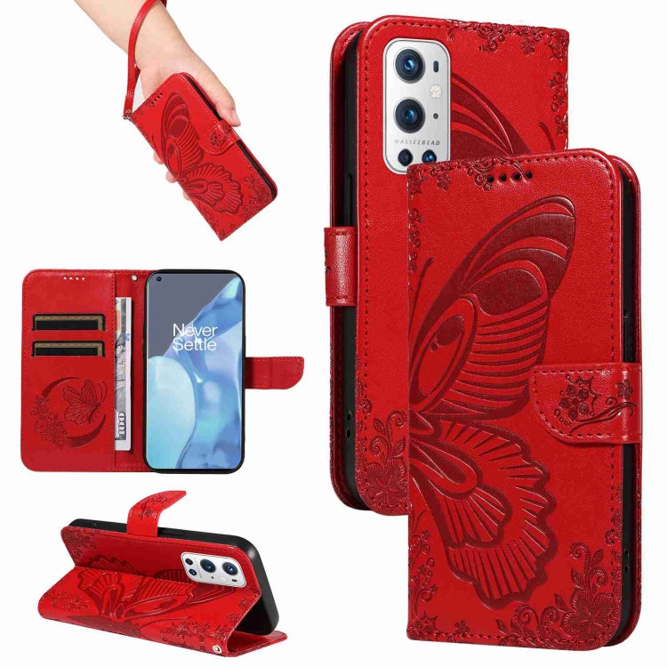 Swallowtail Butterfly Embossed Leather Phone Case, For OnePlus Nord CE 2 Lite / Realme 9 Pro, For OnePlus Nord CE 2 5G, For OnePlus Nord N20 5G / OPPO A96 5G, For OnePlus 9 Pro