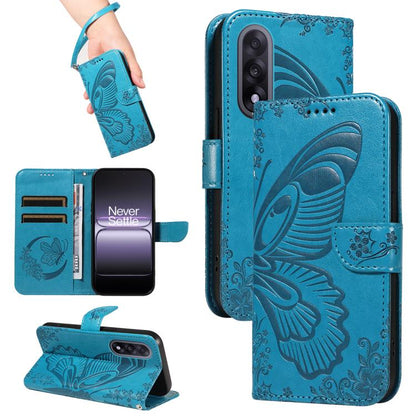Swallowtail Butterfly Embossed Leather Phone Case, For OnePlus Ace 6 Ultra, For OnePlus Ace 6, For OnePlus 15, For OnePlus Ace 5 Ultra