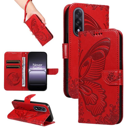 Swallowtail Butterfly Embossed Leather Phone Case, For OnePlus Ace 6 Ultra, For OnePlus Ace 6, For OnePlus 15, For OnePlus Ace 5 Ultra