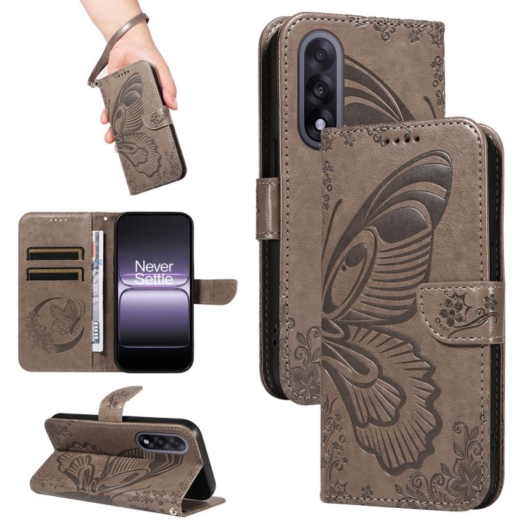 Swallowtail Butterfly Embossed Leather Phone Case, For OnePlus Ace 6 Ultra, For OnePlus Ace 6, For OnePlus 15, For OnePlus Ace 5 Ultra