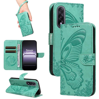 Swallowtail Butterfly Embossed Leather Phone Case, For OnePlus Ace 6 Ultra, For OnePlus Ace 6, For OnePlus 15, For OnePlus Ace 5 Ultra