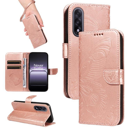 Swallowtail Butterfly Embossed Leather Phone Case, For OnePlus Ace 6 Ultra, For OnePlus Ace 6, For OnePlus 15, For OnePlus Ace 5 Ultra